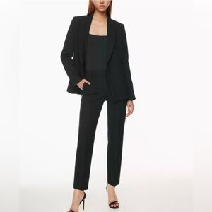 NWOT Aritzia | Babaton Minter Mid Rise Slim Fit Trouser Suit Ankle Pant 6 Black